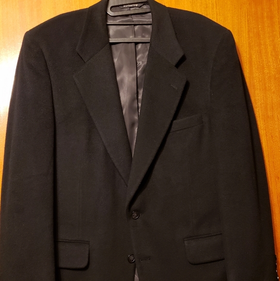 Burberry Two Button Camel Hair No Vent Blazer - Picture 4 of 8